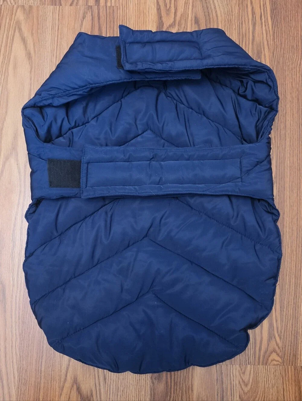 Lands' End Navy Blue Dog Puffer Jacket Vest Lightweight  Size Large